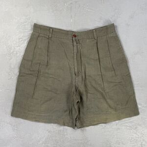 Evergreen Relaxed Full Fit Classic Chino Summer Linen Shorts Size 34